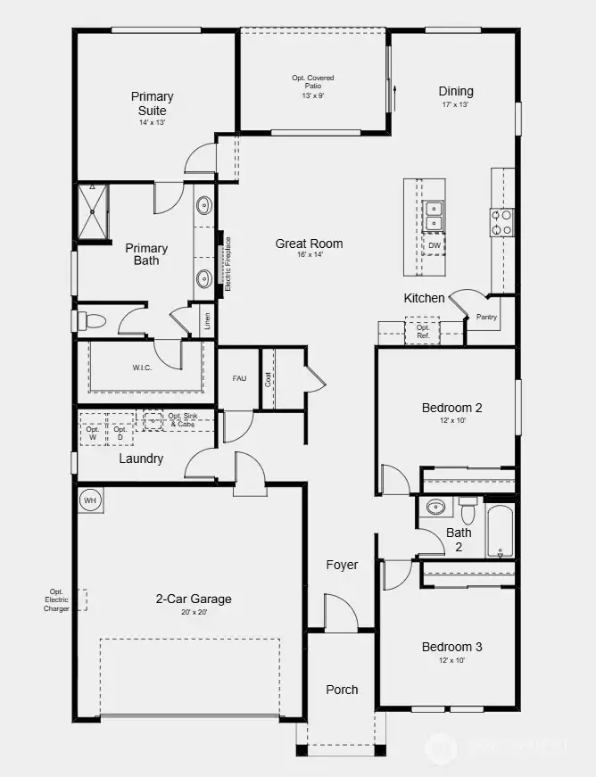 Additional Highlights Include:  gas range, fully fenced and landscaped rear yard, covered patio, and large kitchen island.