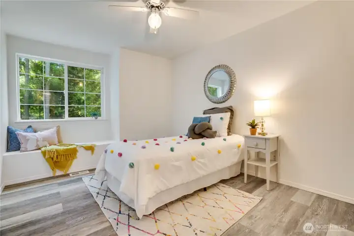 The 2nd and 3rd bedroom are each just a few feet away from a 2nd full bath. The 2nd and 3rd bedroom are each just a few feet away from a 2nd full bath.