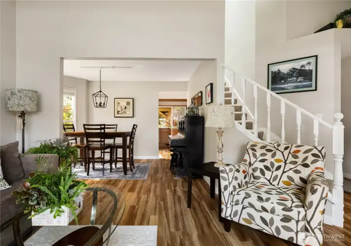 Open Living room to Formal Dining room, and then on to the Kitchen