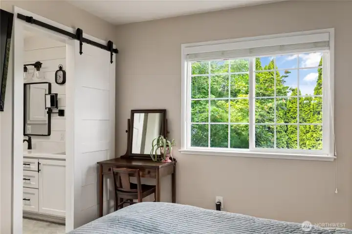 Bathroom off primary bedroom