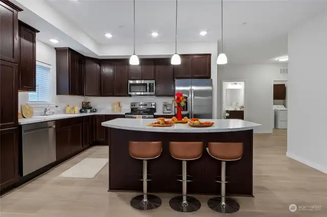 Kitchen with island seating