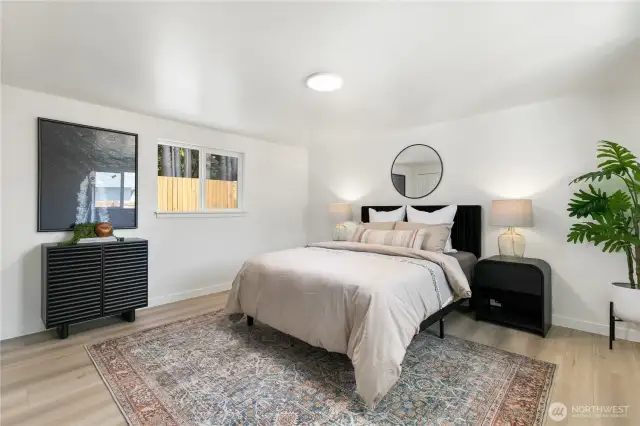 Spacious primary suite