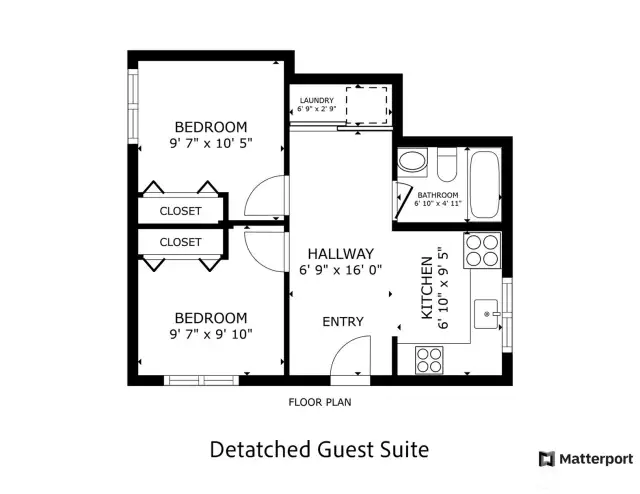 Detached guest suite floor plan