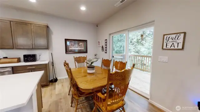 Dining area off of kitchen.