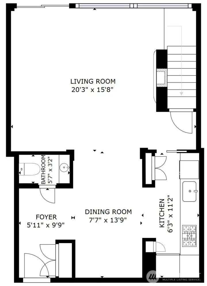 Main floor - dimensions are approximate