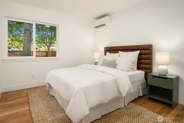 1 of 2 lower level bedrooms....spacious and bright.