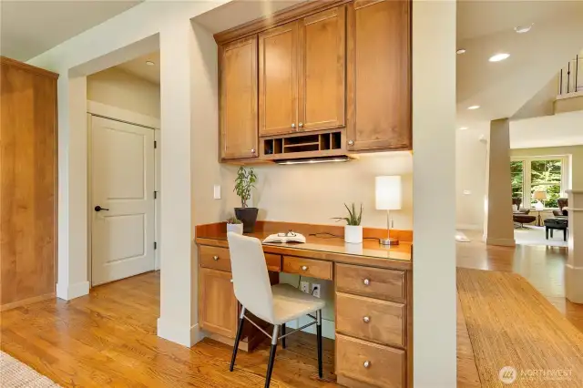 Built-in deck offers local spot for "command central"!