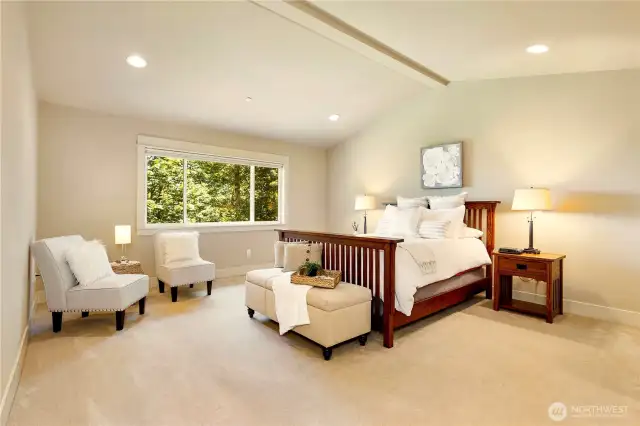 Spacious and serene Primary bedroom - two walk-in closets!