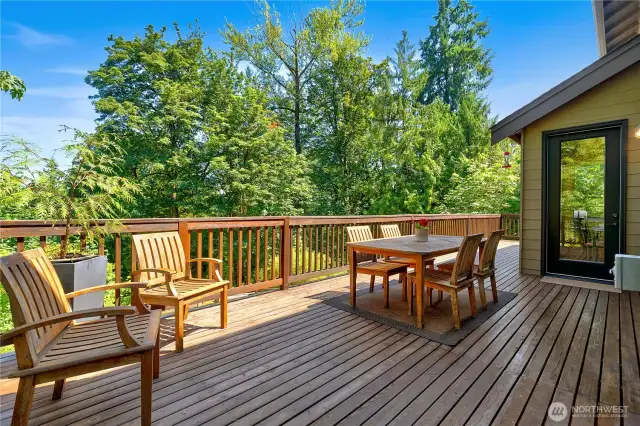 Spacious deck off of kitchen nook