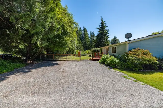 Lots of parking in the front of the home