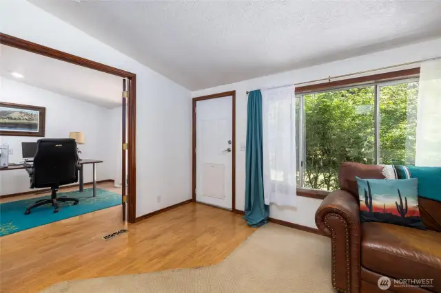 front door leads to open-concept "great-room"