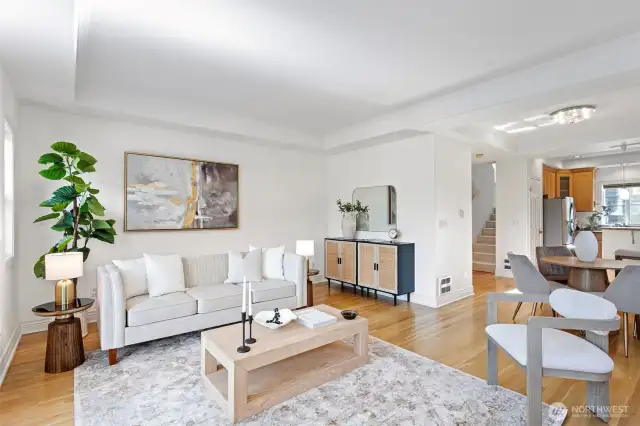 The open floorplan with extra-large living room is perfect for entertaining.