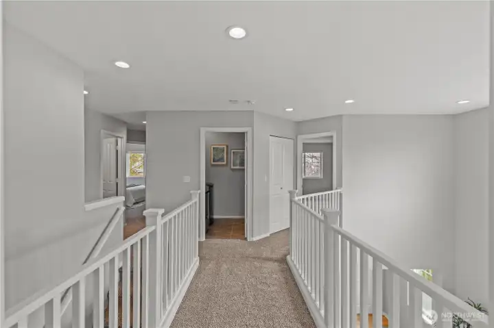 Showing the primary suite separation from the rest of the upstairs.
