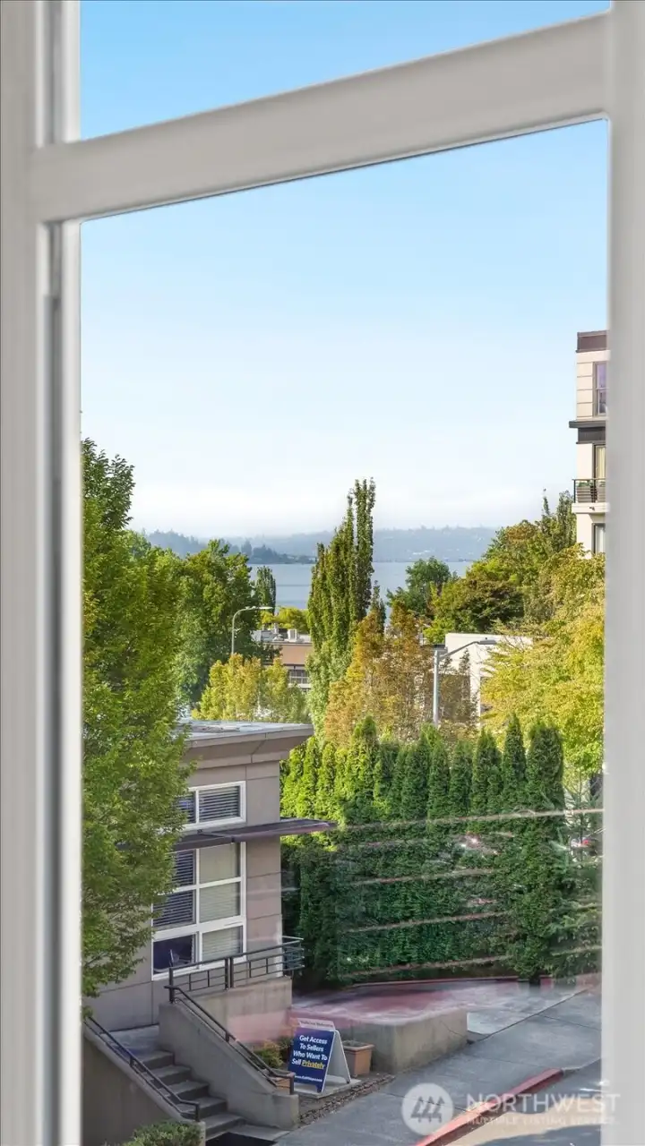 Partial lake views from each window