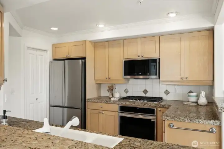 Kitchen with large pantry