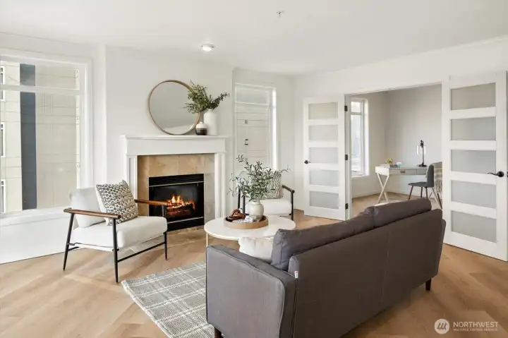 Great room flows into 3rd bedroom