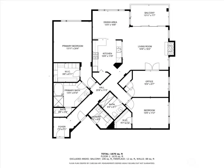 Spacious floor plan