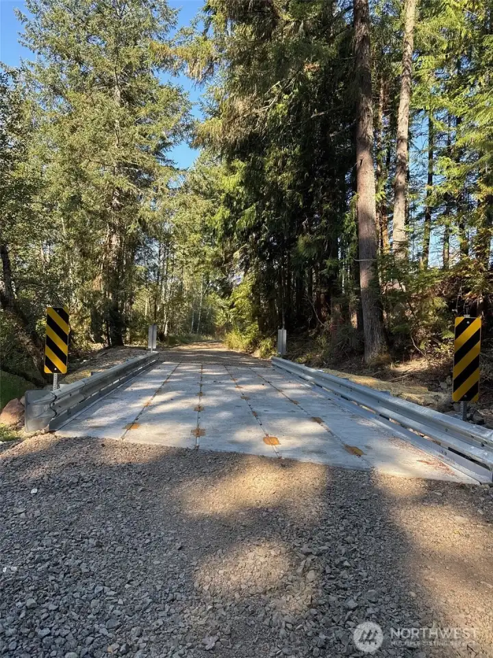 Amazing new $120,000 bridge installed 2025, on property, over Mineral Creek
