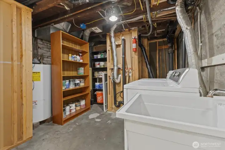 Laundry - Washer, Dryer and Utility Sink