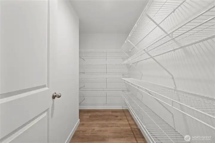 Huge walk-in pantry right off the kitchen