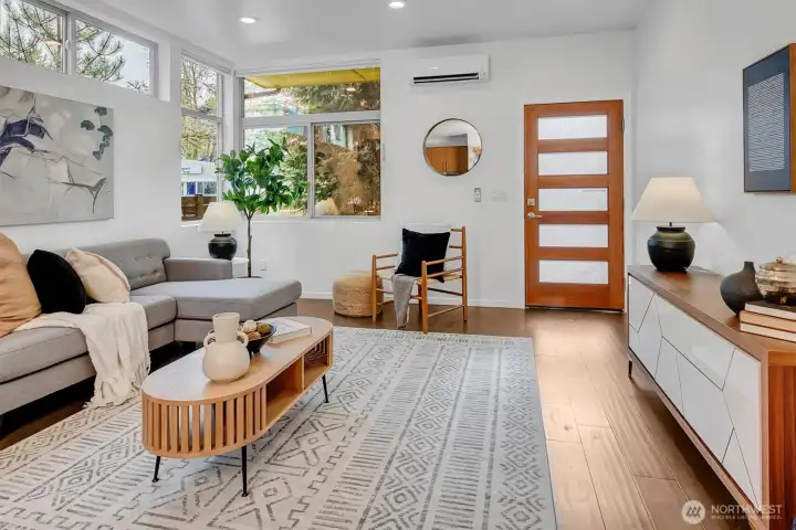 High ceilings and ductless mini split system for year round temperature control