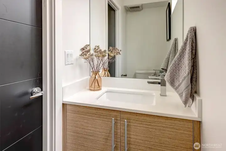 Main floor includes a powder room