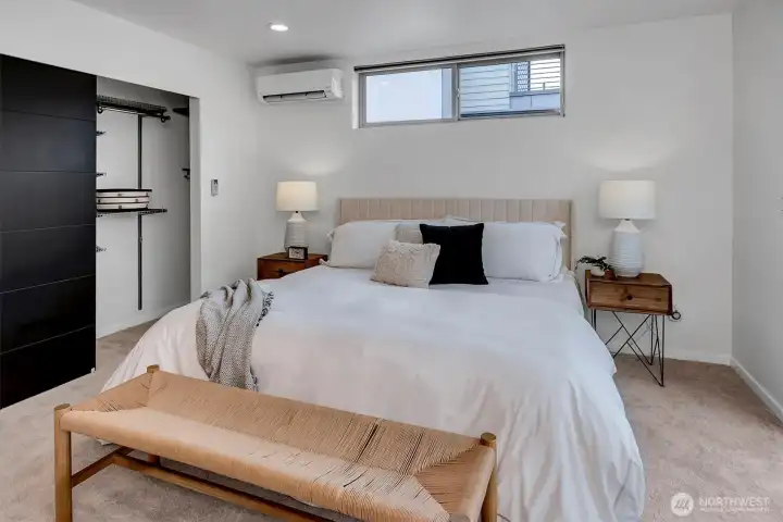 Primary suite designed to accommodate a king size bed