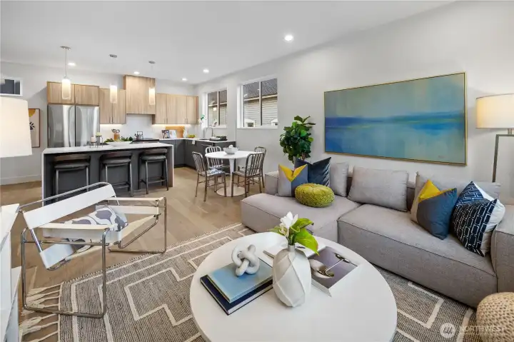 Expansive great room, perfect for entertaining and everyday life *Photos are of model home - finishes vary