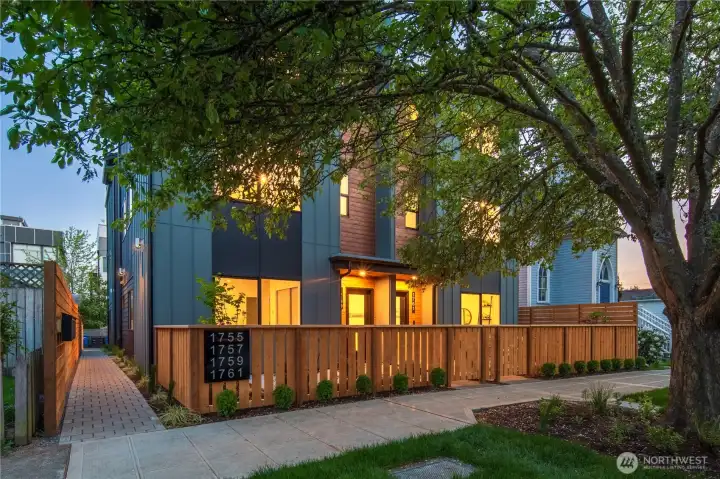 Community entry and paver walkways and custom signage