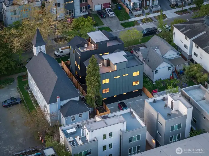 Parking located off the alley for all homes