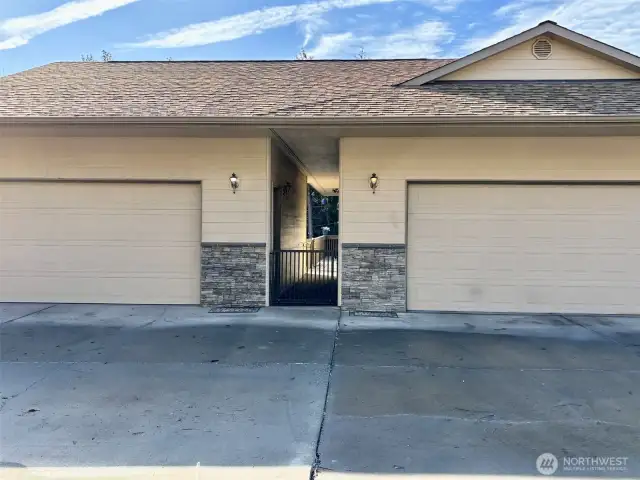 Double garages with breezeway
