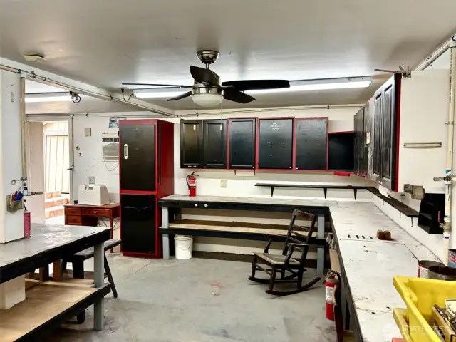 Full shop lower level  with compressed air