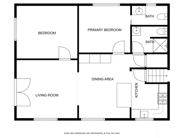 Lower unit (B) floor plan