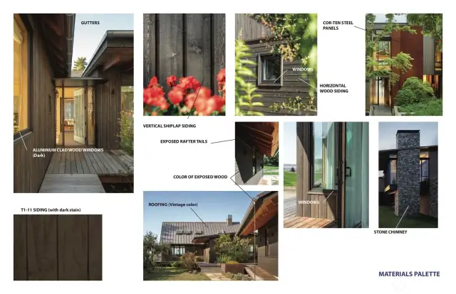 Proposed Materials Palette. Floor plans and more in supplements.