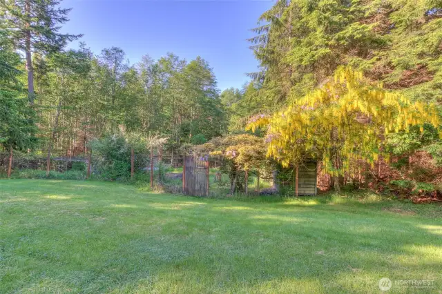 Fully fenced garden space! Get your hands in the dirt and enjoy the day!