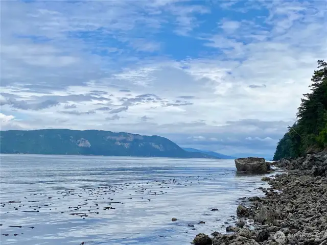 Gorgeous stretch of private beach along Rosario Strait.