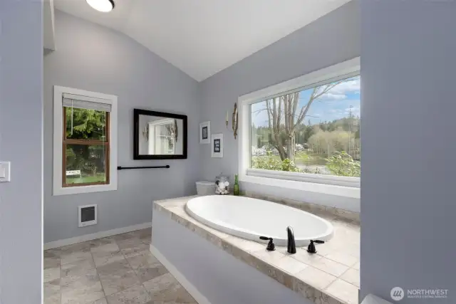 Relax in a lavish soaking tub