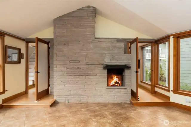 Second fireplace in the great room