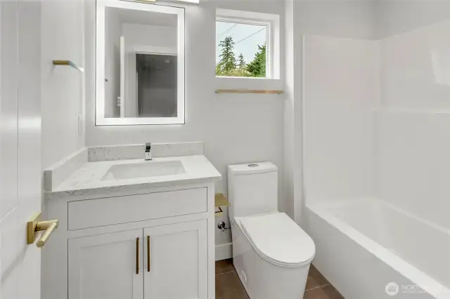 3/4 bath on upper level