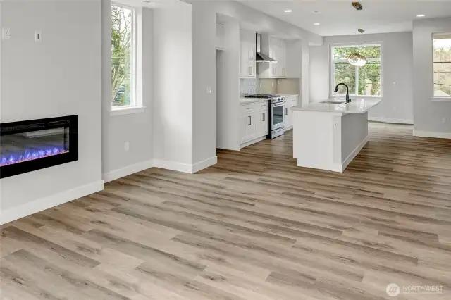 Electric fireplace included standard