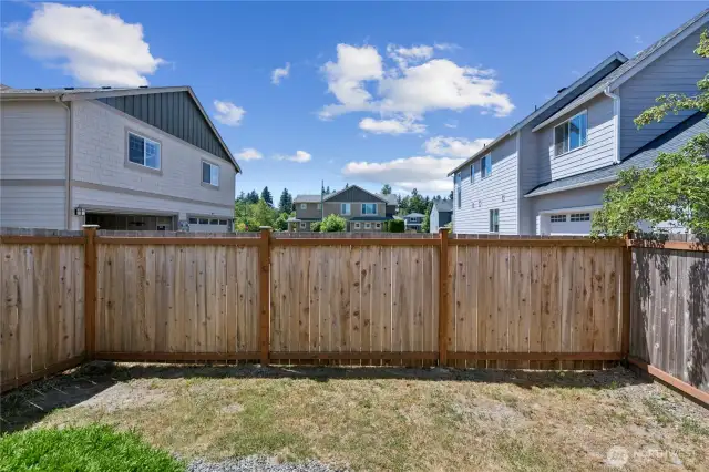 garage mandoor to fenced backyard