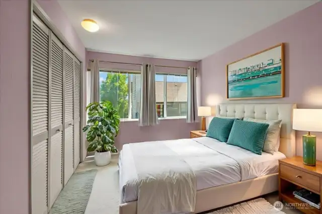 Virtually staged second bedroom