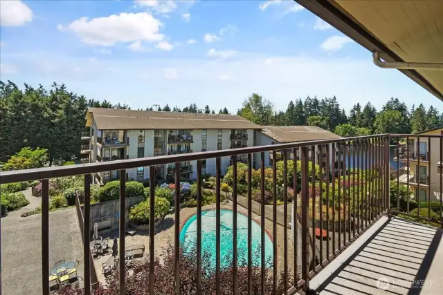 Lovely patio with view of the lake