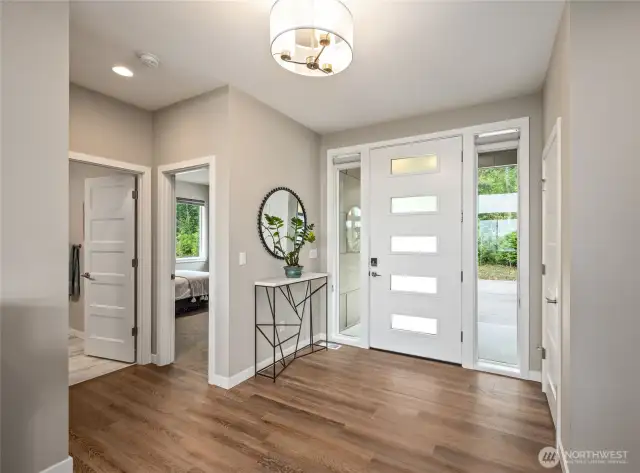 Entryway with coat closet