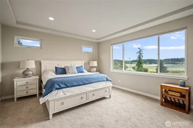 Primary bedroom with a view