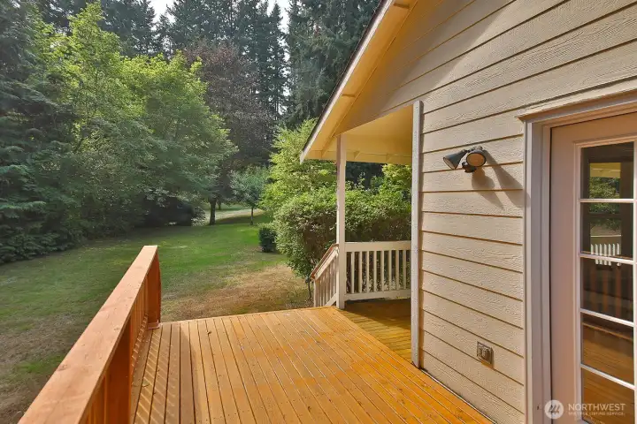 A quick step outside to see your view from the deck!