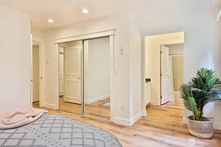 Standard sized closet.
