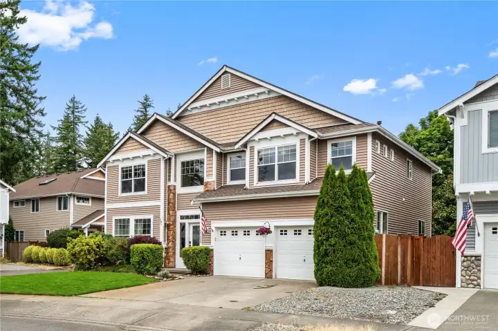 Not your average cookie cutter home! This home got a glow up! Step into this residence with a classic facade and beautiful landscaping. The property's large, three-car garage provides space and storage, while the layout is designed for comfortable living.