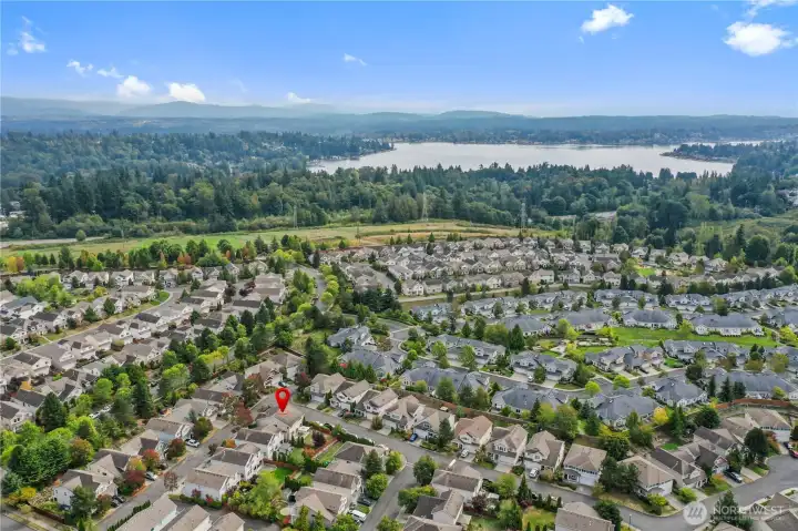 Looking southwest towards Lake Stevens.