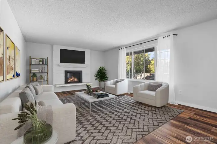 Living Room virtually staged